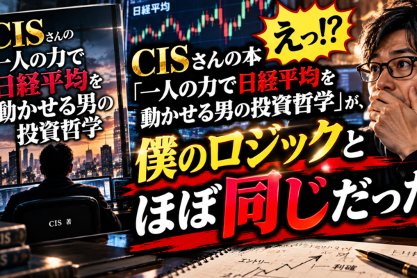 CISさんの本「一人の力で日経平均を動かせる男の投資哲学」が、僕のロジックとほぼ同じだった