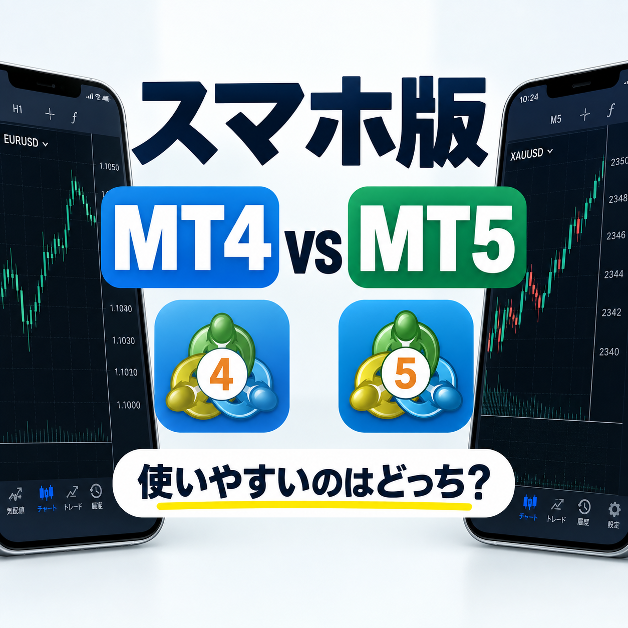 スマホ版MT4とMT5を比較｜実際に使いやすいのはどっち？