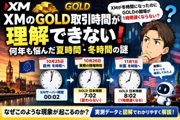 XMのGOLD取引時間が理解できない！何年も悩んだ夏時間・冬時間の謎
